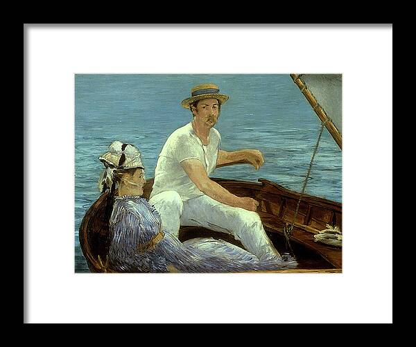 Boating Framed Print featuring the painting Boating by MotionAge Designs