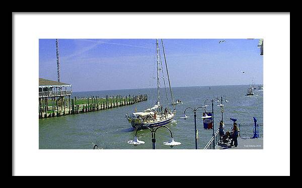 Boats Framed Print featuring the painting Boats at Kemah by Fred Jinkins