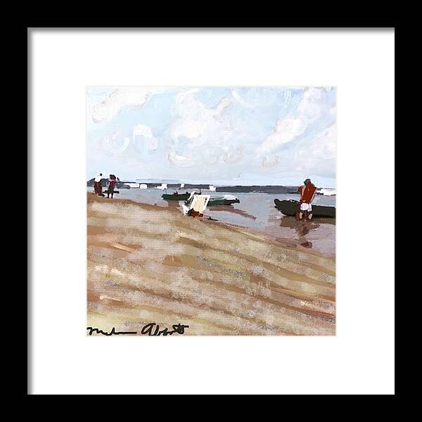 Gloucesterma Framed Print featuring the photograph Boats Beached At Ten Pound Island July by Melissa Abbott
