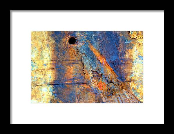 Newel Hunter Framed Print featuring the photograph Boatyard Abstract1 by Newel Hunter