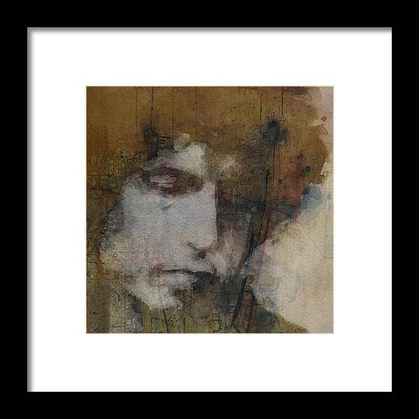 Bob Dylan Framed Print featuring the mixed media Bob Dylan - The Times They Are A Changin' by Paul Lovering