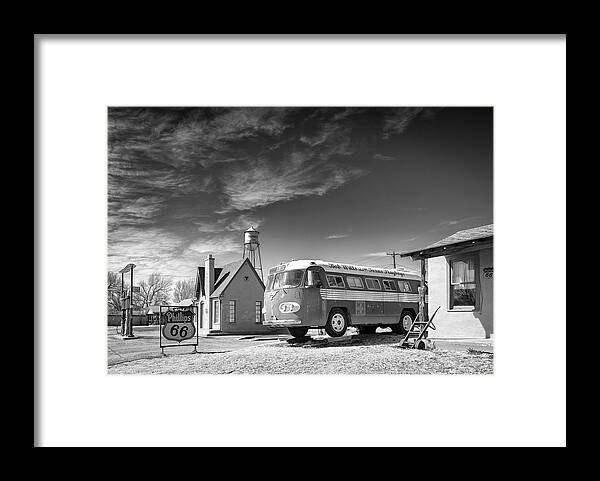 Bob Wills Framed Print featuring the photograph Bob Wills and the Texas Playboys Tour Bus Turkey TX by Mary Lee Dereske