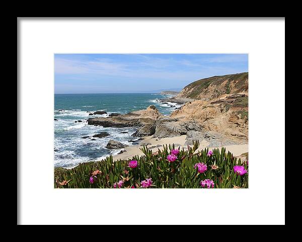 Bodega Head Framed Print featuring the photograph View from Bodega Head in Bodega Bay CA by Christy Pooschke