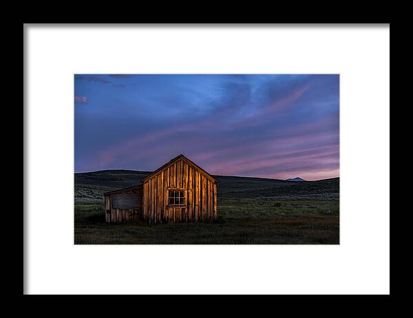 Sunset Framed Print featuring the photograph Bodie at Sunset by Cat Connor