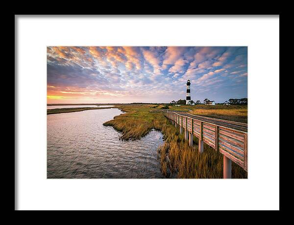 Obx Framed Print featuring the photograph Bodie Island Lighthouse Outer Banks North Carolina OBX NC by Dave Allen