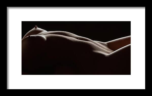 Silhouette Framed Print featuring the photograph Bodyscape 254 by Michael Fryd