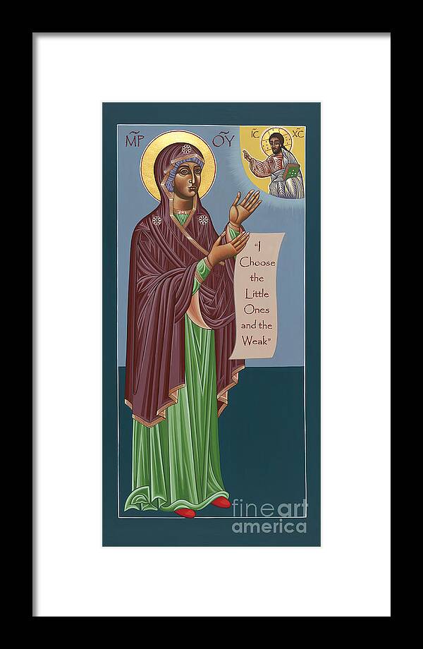 Bogolubskaya Icon Of The Mother Of God Framed Print featuring the painting Bogolubskaya Icon of the Mother of God 151 by William Hart McNichols