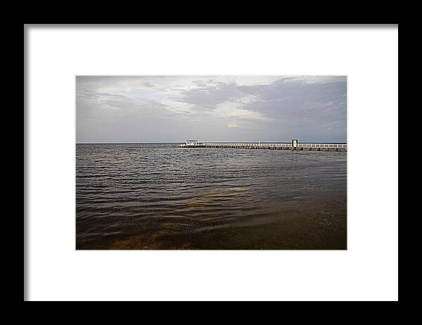 Pier Framed Print featuring the photograph Bokeelia Before the Storm by Michiale Schneider