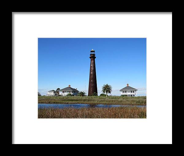 Texas Framed Print featuring the photograph Bolivar Point Lighthouse by Keith Stokes