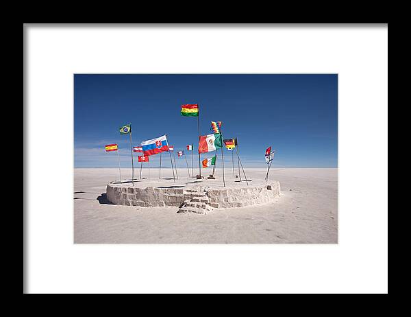 Salt Hotel Framed Print featuring the photograph Bolivian Postcard by Aivar Mikko