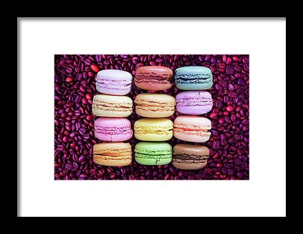 Macaroon Framed Print featuring the photograph Bonjour by Iryna Goodall