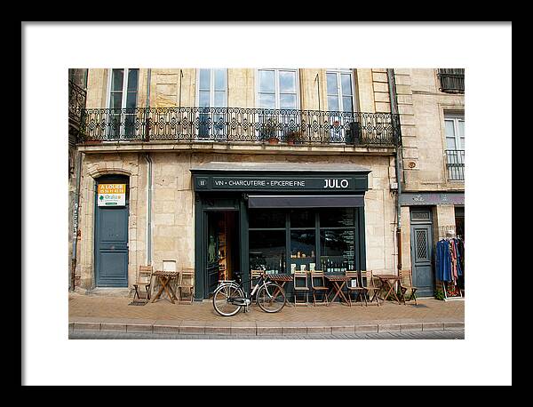Bordeaux Framed Print featuring the photograph Bordeaux Storefront by Kevin Bain
