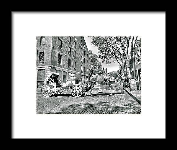 Faneuil Hall Framed Print featuring the photograph Boston Buggy by Elizabeth Dow