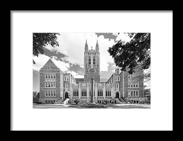 Gasson Hall Framed Print featuring the photograph Boston College Gasson Hall by University Icons