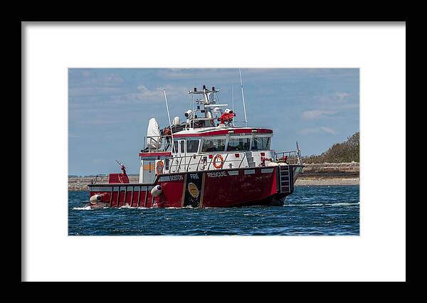 John S. Damrell Framed Print featuring the photograph Boston Fire Rescue by Brian MacLean