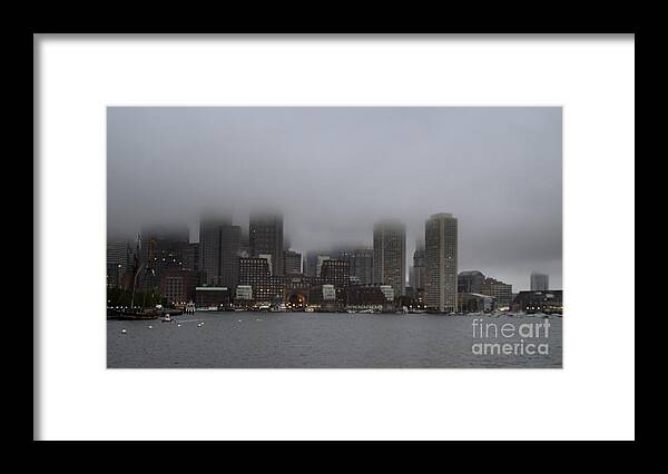 Boston Framed Print featuring the photograph Boston in the Fog by Lennie Malvone