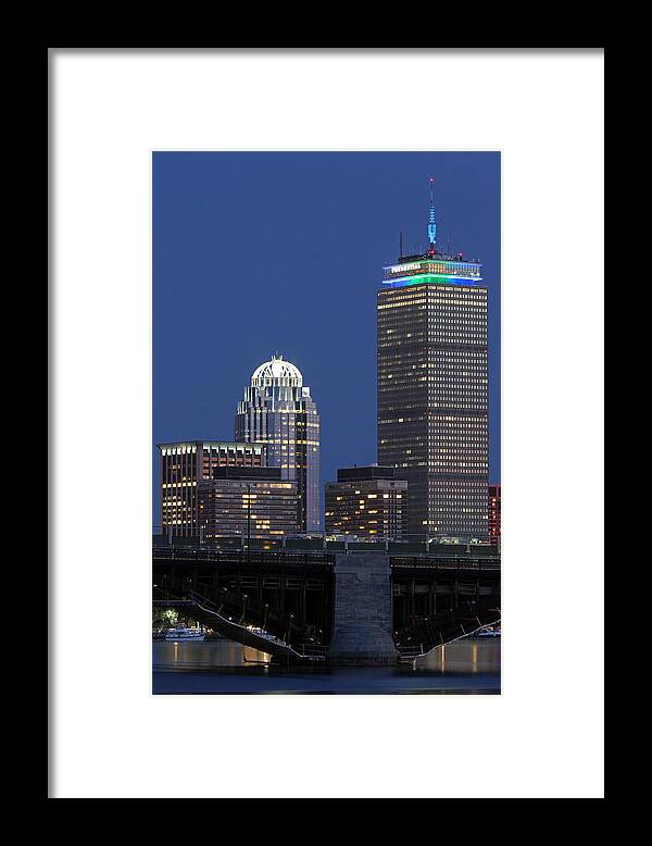 Boston Framed Print featuring the photograph Boston Prudential Center Celebrating 100th Anniversary of Shaw Market by Juergen Roth