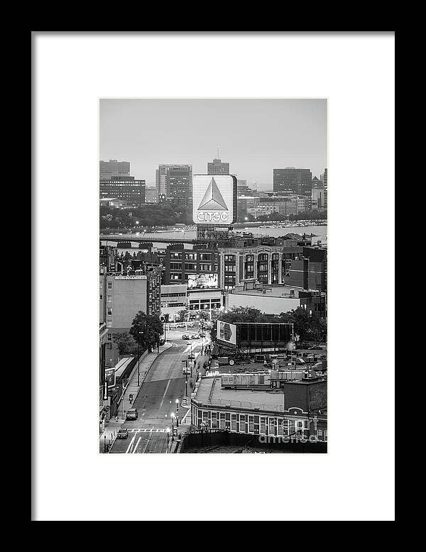 America Framed Print featuring the photograph Boston Skyline Photo with the Citgo Sign by Paul Velgos