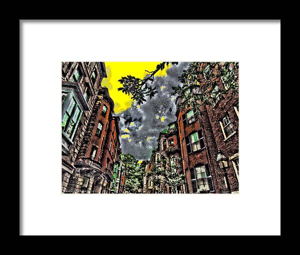 Colonial Framed Print featuring the digital art Boston Street by Vincent Green