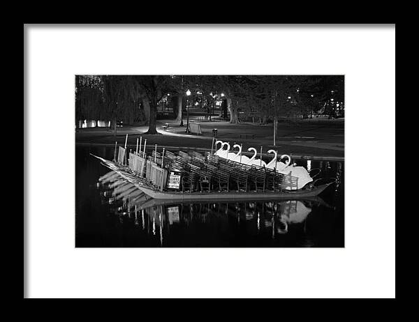 Boston Swan Boat Framed Print featuring the photograph Boston Swan Boat by Juergen Roth
