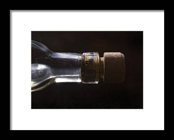 Cork Framed Print featuring the photograph Bottle And Cork-1 by Steve Somerville