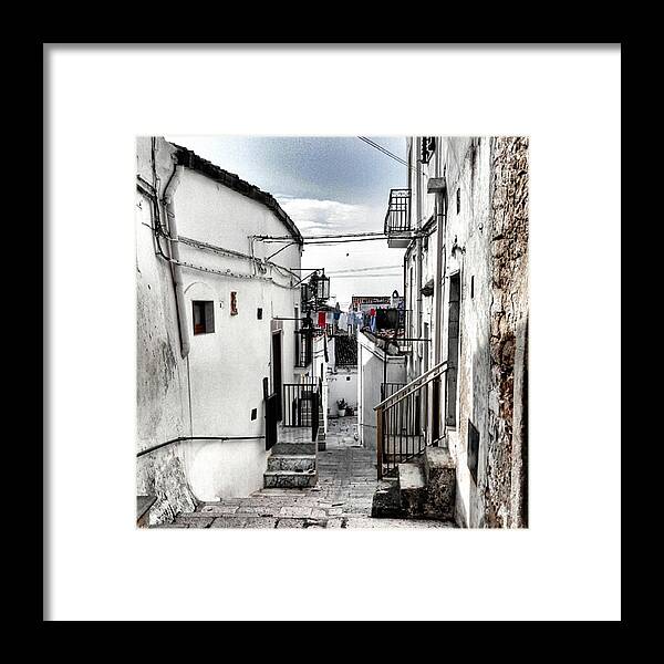 Stairway Framed Print featuring the photograph #bottleneck #alley #oldtowncentre by Michele Stuppiello