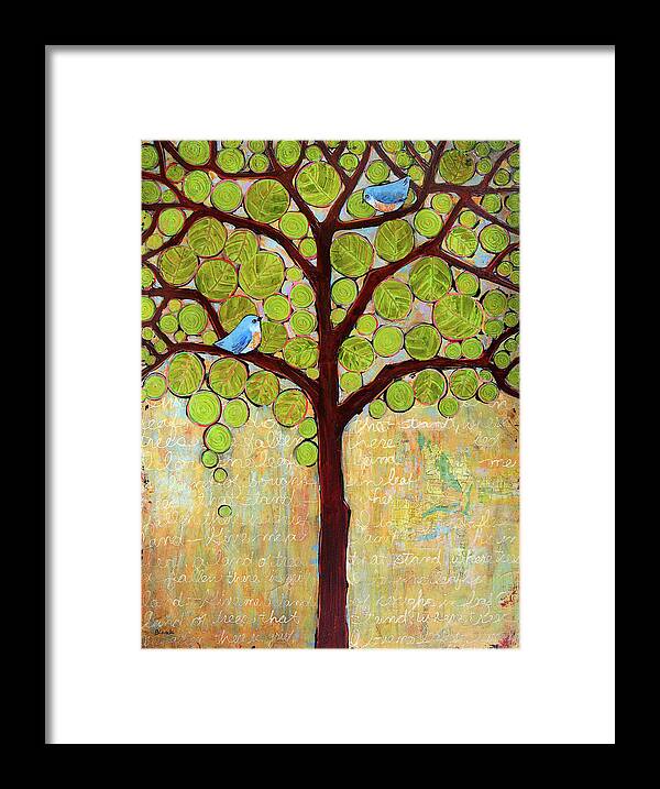 Art Framed Print featuring the painting Boughs in Leaf Tree of life by Blenda Studio