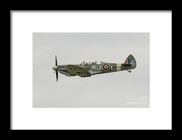 Boultbee Flying Academy Framed Print featuring the photograph Boultbee Spitfire IXT by Gary Eason