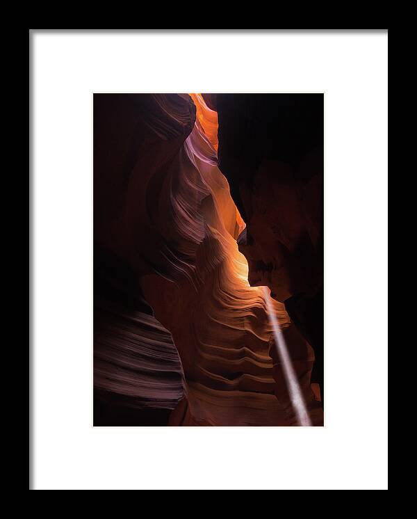 America Framed Print featuring the photograph Bouncing Light - Antelope Canyon - Arizona by Gregory Ballos
