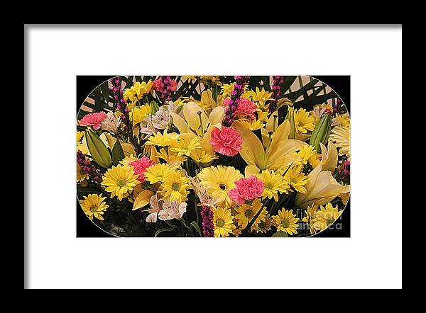 Floral Framed Print featuring the photograph Bouquet of Summer Blossoms by Dora Sofia Caputo