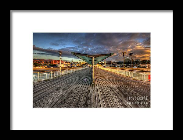 Hdr Framed Print featuring the photograph Bournemouth Pier Sunrise 2.0 by Yhun Suarez