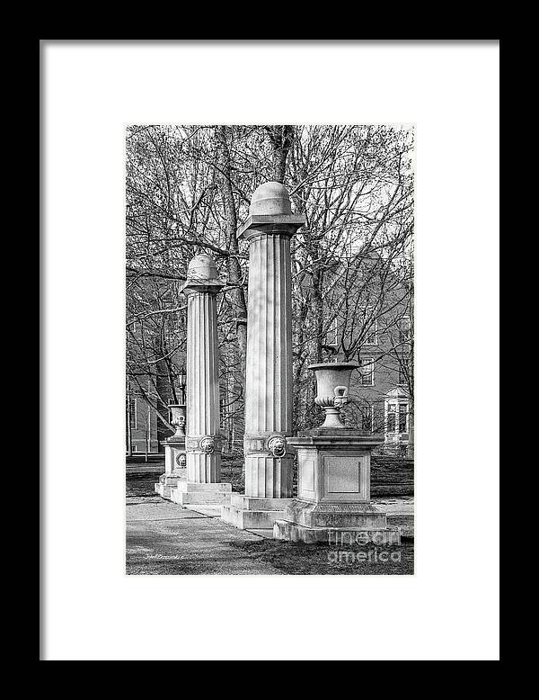 Bowdoin Framed Print featuring the photograph Bowdoin College Gateway by University Icons