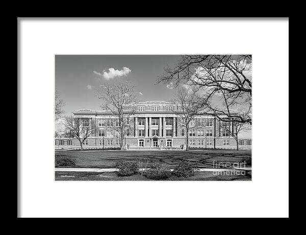 Bgsu Framed Print featuring the photograph Bowling Green State University University Hall by University Icons