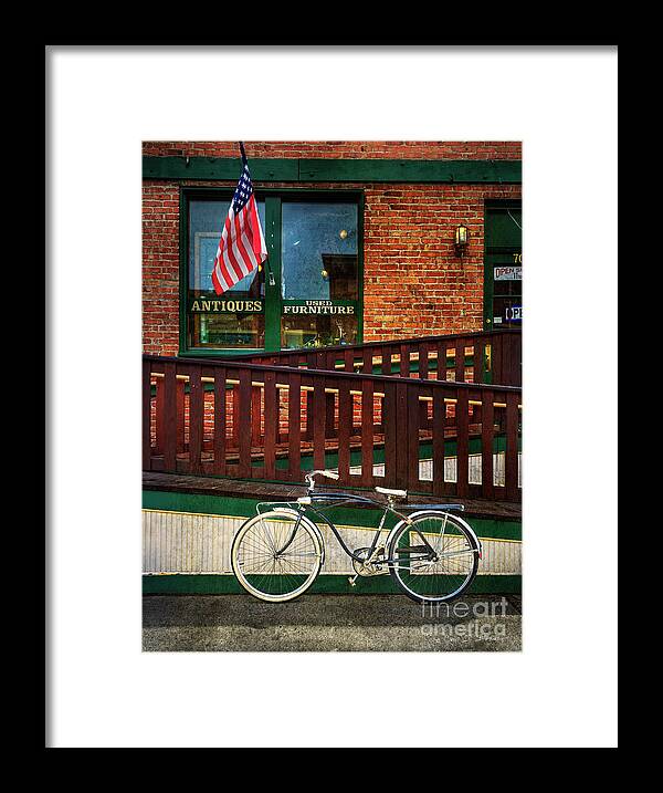 Bicycle Framed Print featuring the photograph Bozeman Antique Bicycle by Craig J Satterlee
