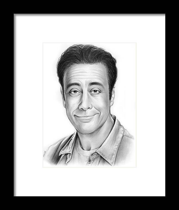 Celebrity Framed Print featuring the drawing Brad Garrett by Greg Joens