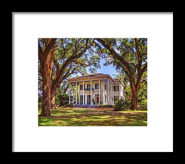 Mobile Framed Print featuring the digital art Bragg Mitchell House in Mobile Alabama by Michael Thomas