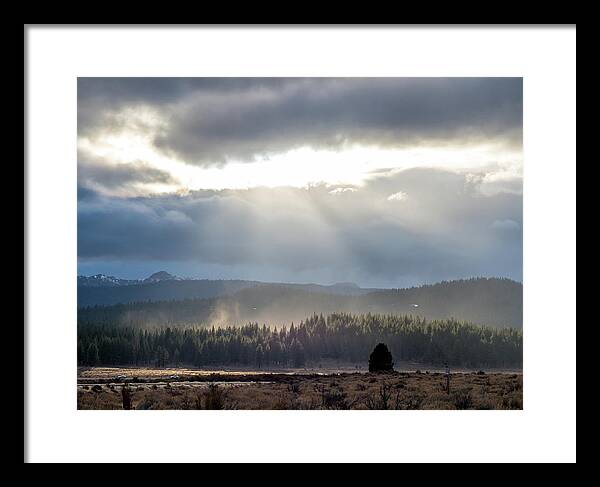 Storm Framed Print featuring the photograph Breaking light by Martin Gollery