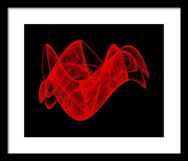 Strange Attractor Framed Print featuring the digital art Breaking Wave III by Robert Krawczyk