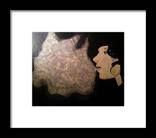 Music Framed Print featuring the mixed media Breathing Music by Kayla Rowe