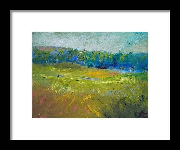 Summer Framed Print featuring the painting Breezy Meadow by Susan Esbensen