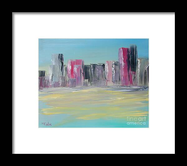 City Framed Print featuring the painting Bregdion by Michael Combs