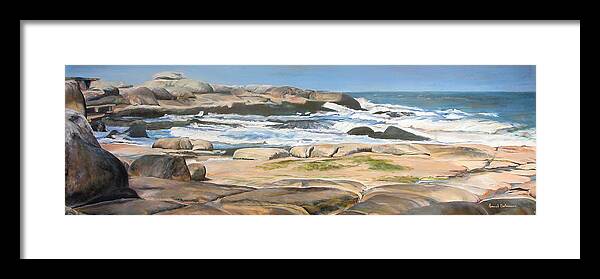 Paysage Framed Print featuring the painting Bretagne 2 by Muriel Dolemieux