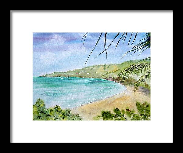 Bvi Framed Print featuring the painting Brewers bay by Diane Kirk