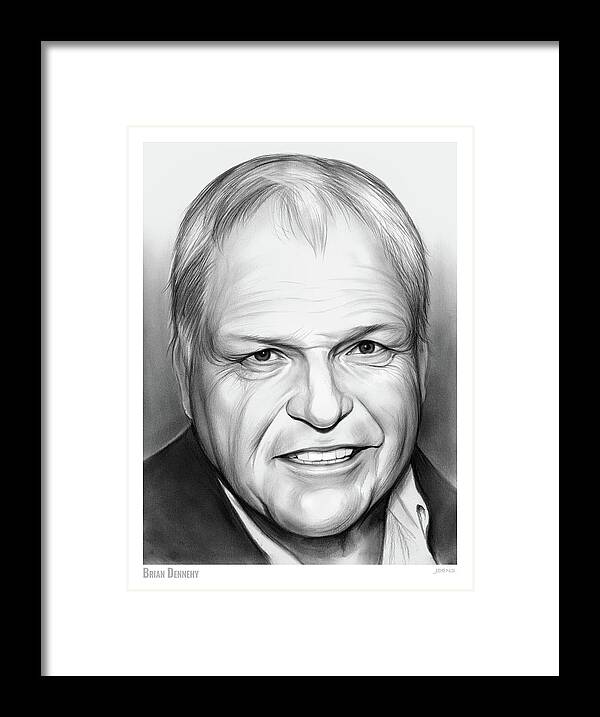 Brian Dennehy Framed Print featuring the drawing Brian Dennehy by Greg Joens