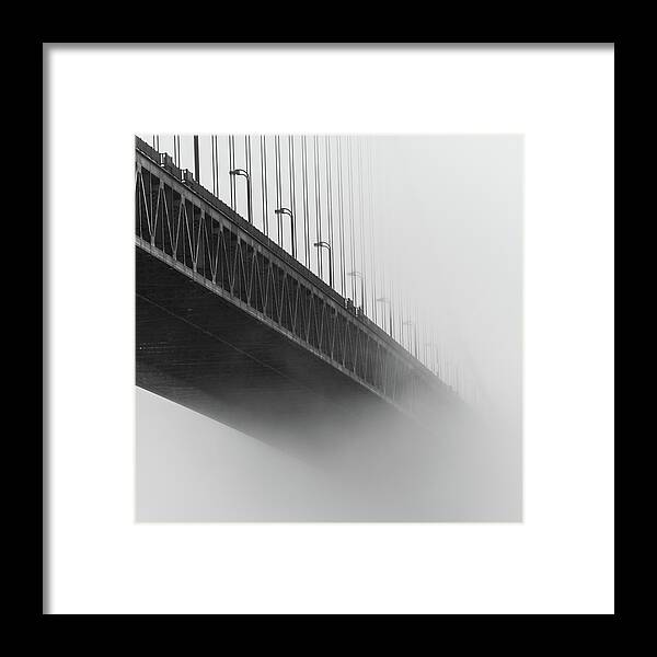 Golden Gate Bridge Framed Print featuring the photograph Bridge In The Fog by Stephen Holst