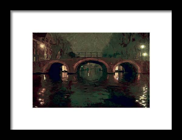 Amsterdam Framed Print featuring the photograph Bridge over Amsterdam Canals by Adam Rainoff
