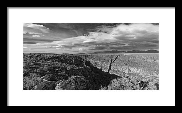 New Mexico Framed Print featuring the photograph Bridge over the Rio Grande by Gary Cloud