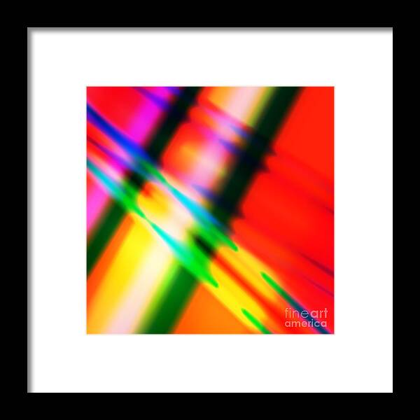 Abstract Framed Print featuring the digital art Bright Lines by Susan Stevenson
