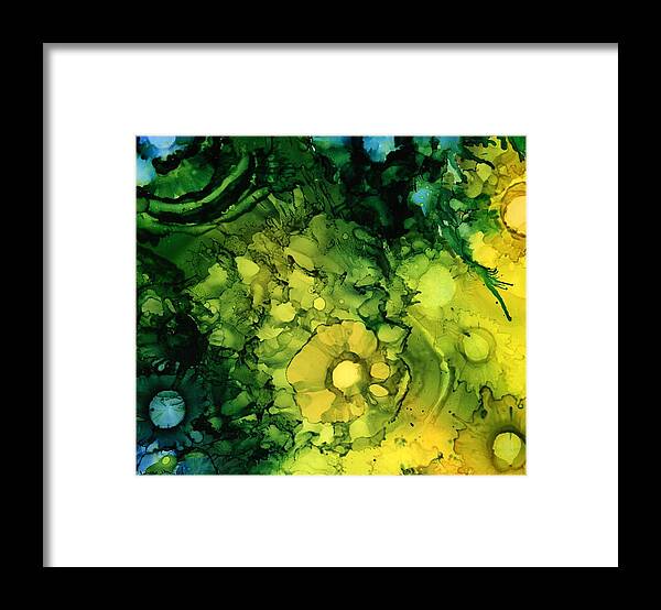 Abstract Framed Print featuring the painting Bright Morn by Lyn Hayes