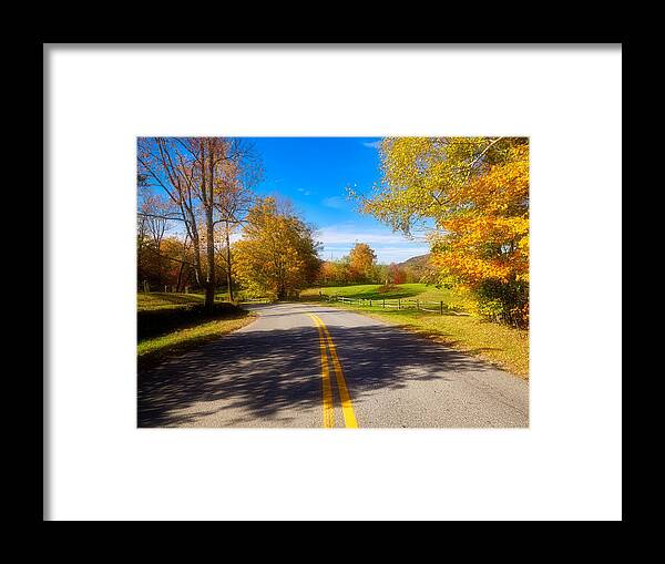 Vermont Framed Print featuring the photograph Brilliant Autumn In Vermont by Mountain Dreams